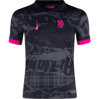 Chelsea F.C. 2024/25 Stadium Third Nike Dri-FIT Replica-fodboldtrøje til større børn - grå - XS