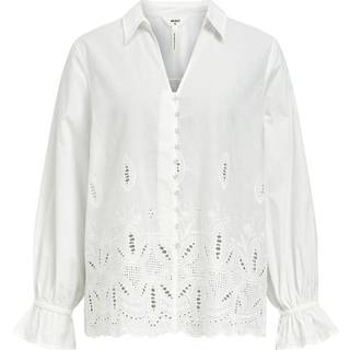 Object - Objedith Ls Lo Shirt - Bluser og skjorter til kvinder - Cloud Dancer - 34
