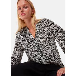 Whistles Whistles Black Scribble Print Blouse