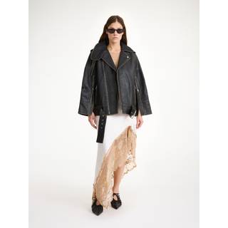 Beatrisse læderjakke - Black - 32