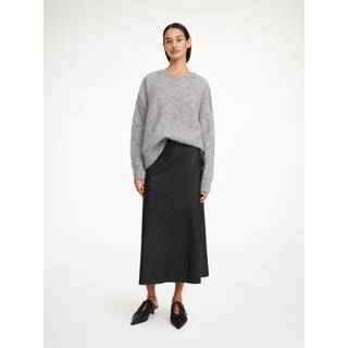 Simoas nederdel i læder - Black - 32