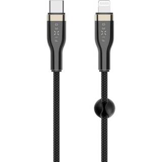 FIXED METAL USB-C/Lightning MFI flettet kabel 1.2m Hvid