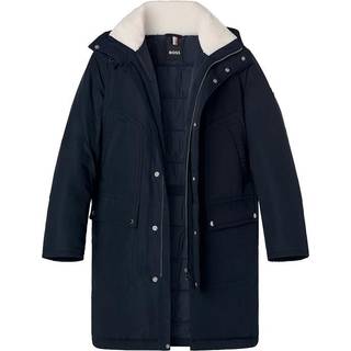 BOSS Black Herren Jacken blau unifarben