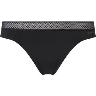 Calvin Klein Seductive Comfort Thong With Lace - Black - Small