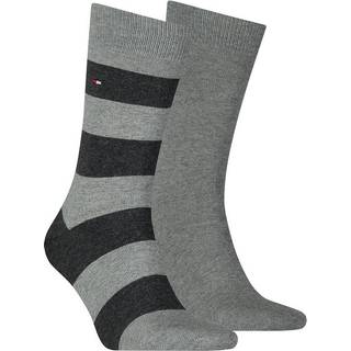 Tommy Hilfiger Herren Socken grau Baumwolle & Mix Gestreift