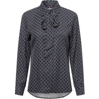 Hilfiger Monotype Viscose Tie-Neck Blouse