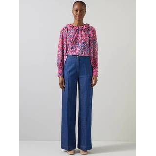 LK Bennett Erin Multi Watercolor Blomster BluseEU 36 (UK 8)