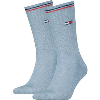 Tommy Uni TJ Iconic Crew Socks 2-pak - Lightblue - Str 35/38