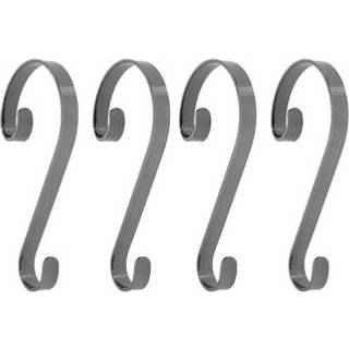 Haute Decor Stocking Ruls Stocking Hanger - 4 Pack (børstet nikkel) - Julestagringsholder sæt - til forskellige mantelstørrelser og stilarter ink