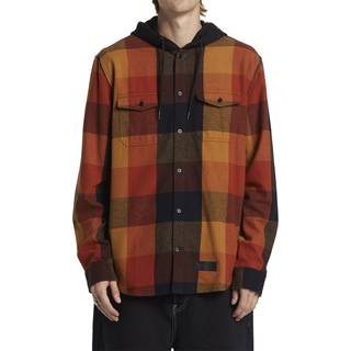 DC Ruckus Hooded Skjorte - S - black/ar.spice/chipmunk