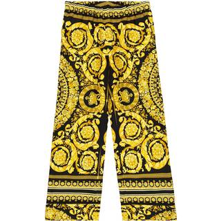 Versace Kids Barocco wide-leg silk twill pants - multicoloured - Y 5