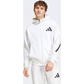 New adidas Z.N.E. Full-Zip Hooded træningsjakke - White - LT