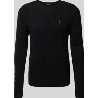 Polo Ralph Lauren Wool/Cashmere Cable Crew Neck Polo Black