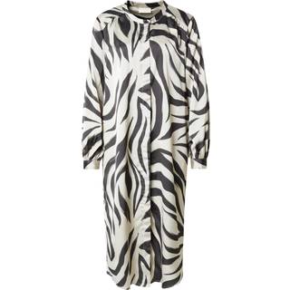 Freequent Kjole - Blosa - Black W. Silver Cloud