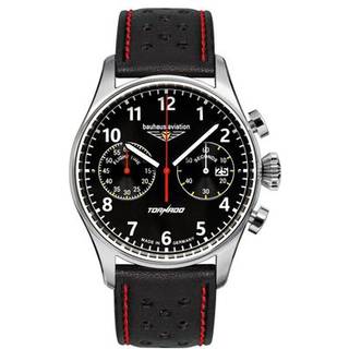 Bauhaus 2770-02 Herrenuhr Aviation CT-BHA Tornado Chronograph Schwarz/Rot