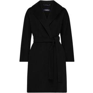 'S Max Mara Messi belted virgin wool coat - black - S