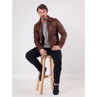Lakeland Leather Lakeland Leather Light Brown Renwick Collared Leather Jacket