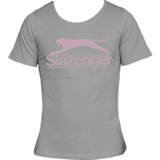 Slazenger Womens Tee i grå/pink - Str. M