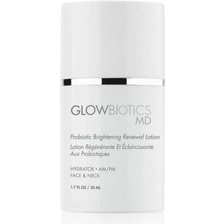 Glowbiotics probiotisk ljusare förnyelse lotion lätt hydrerande daglig ansikte fuktighetskräm anti-aging med hyaluronsyra & grönt te 1.7 fl ounce