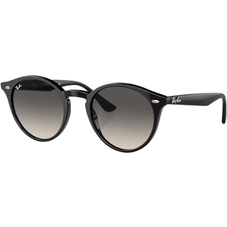 Ray - Ban Unisex RB2180 601/11 Solbriller Acetat Sort Grå Rund Normal Skygge
