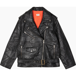 Patch Leather Berline Jacket - Black - Mads Nørgaard - Sort M