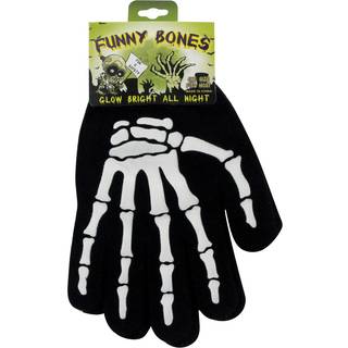 Halloween Strickhandschuhe mit Glow in Dark Motiv