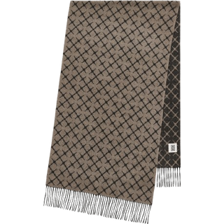 Ortega tørklæde i kashmir-blanding - Grey Brown Melange - ONE SIZE
