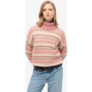 Superdry Superdry White Textured Stripe Pattern 100% Cotton Jumper