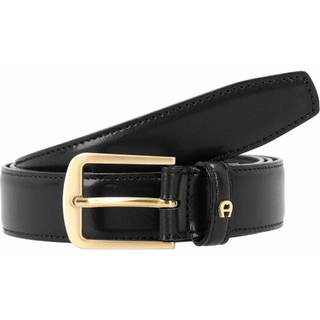 AIGNER Herren Gürtel schwarz Glattleder