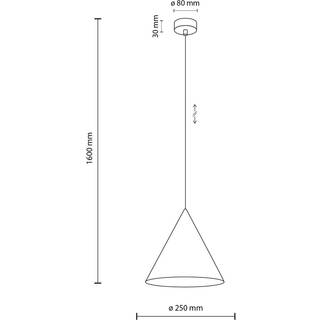 Cono pendel, enkelt lys, Ø 25 cm, teglrød