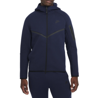 Nike Tech Windrunner-hættetrøje med fuld lynlås til mænd - blå - S