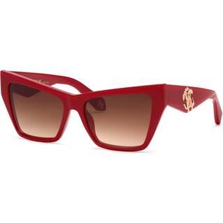 Roberto Cavalli Kvinde SRC114 09EZ Solbriller Acetat Rød Brun Sommerfugl Normal Skygge
