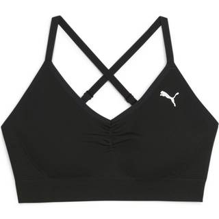 Women&#39;s Puma MOVE SHAPELUXE SEAMLESS BRA, Black, Size S, Clothing - Black - S