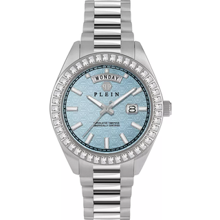 Philipp Plein PWPNA0524 Herrenuhr Date Superlative Gent Stahl/Hellblau