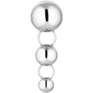 Jane Kønig Atomic Ørering Single Sølv ADS-SS24-S - Dame - 925 Sterling Silver
