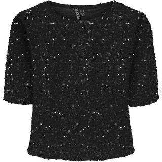 Pieces dame top PCKAM - Black Black sequins - M