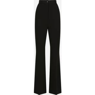 Dolce&Gabbana Milano high-rise jersey flared pants - black - L