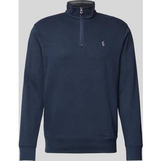 Polo Ralph Laurentil mænd. 710812963003 Pullover Navy med lynlås (M), Casual, Bomuld, Lange ærmer, Blå