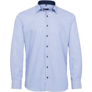 ETERNA Herren Hemd blau gestreift