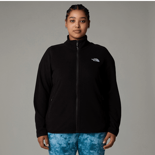 The North Face Women's Plus 100 Glacier Full Zip Fleecejakke Damer størrelse 2X farve sort