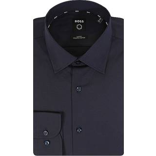 BOSS BOSS Light Blue Slim Fit Stretch Poplin Shirt