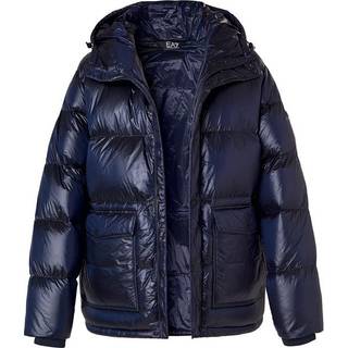 EA7 Herren Daunenjacke blau unifarben