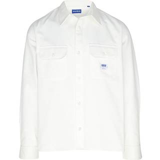 Skjorte i bomuldstwill med logomærkat