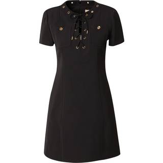 MK Stretch Crepe Lace-Up Dress - Black - Michael Kors - EU38