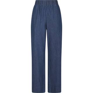 Yana Denim Long Bukser, Dark Blue, 36