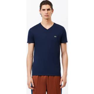 Lacoste Klassisk V-hals T-shirt i Navy til Herre (Regular Fit)