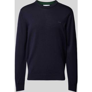 LACOSTE Klassisk trøje med rund hals, navy