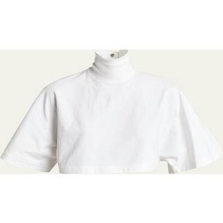AlaÃ¯a Cotton turtleneck top - white - L