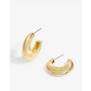 Jon Richard Jon Richard Gold Tone Diamond Cut Hoop Earrings