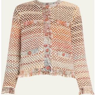 Veronica Beard Sariyah cotton and wool-blend knit jacket - multicoloured - XL